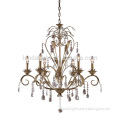 antique wrough iron and crystals chandelier lighting for hotel home villa decor